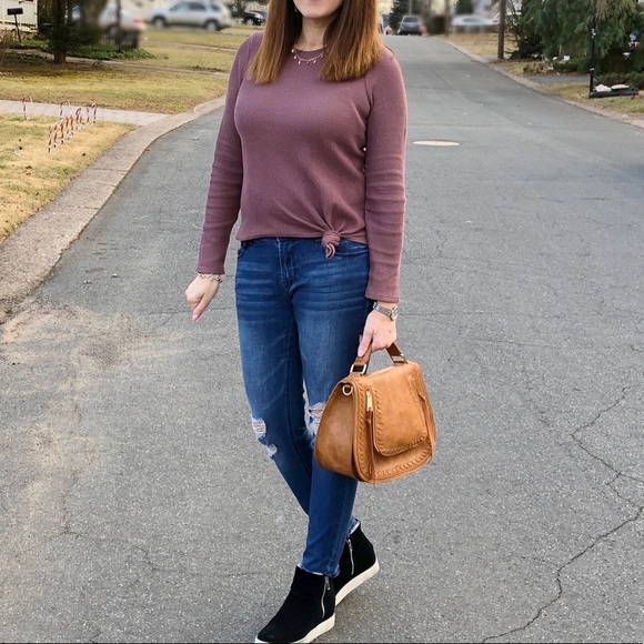 Madewell Front Knot Jacquard Sweater Top S - Picture 6 of 6